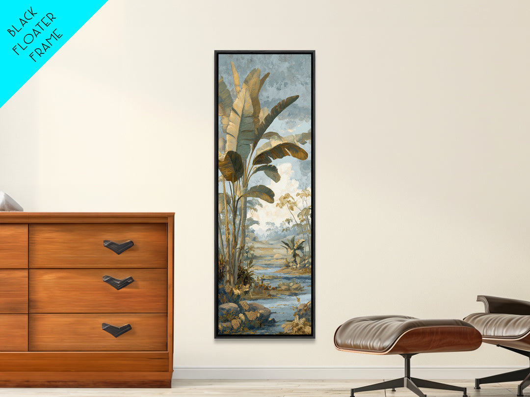 Tropical Jungle Leaves Canvas Print, Nature Art, Fine Art Print, Living Room Decor, Abstract Art, Nature, Poster, Wall Decor, NAT-1x3-57