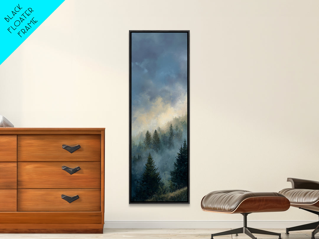 Moody Pine Forest Canvas Print, Nature Art, Art Print, Living Room Decor, Fine Art, Nature, Printable Wall Art, Wall Hangings, NAT-1x3-77