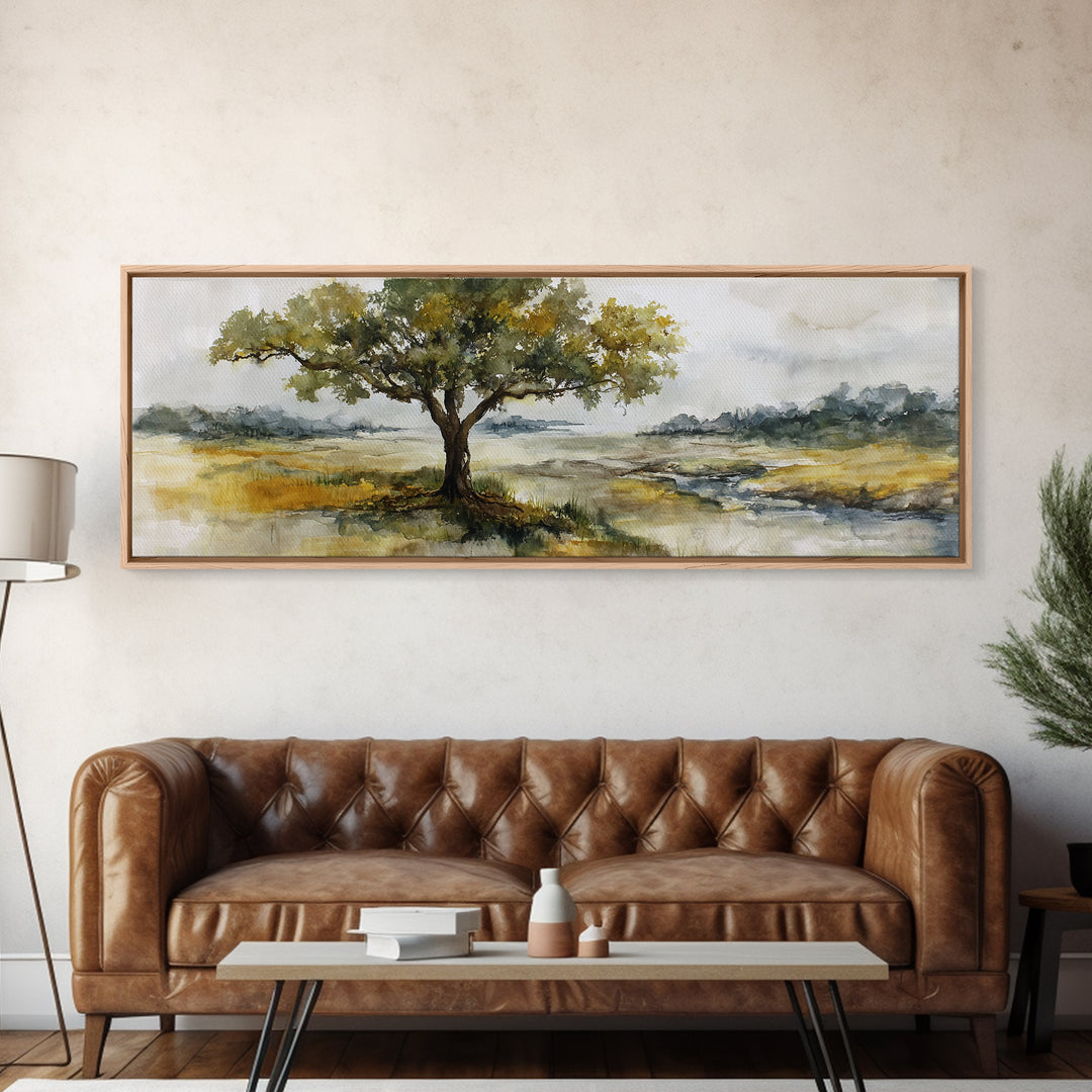 Tree of Life Framed Canvas Print, Nature Art, Neutral Decor, Living Room Decor, Fine Art, Nature, Wall Art, Home Decor, NAT-3x1-7