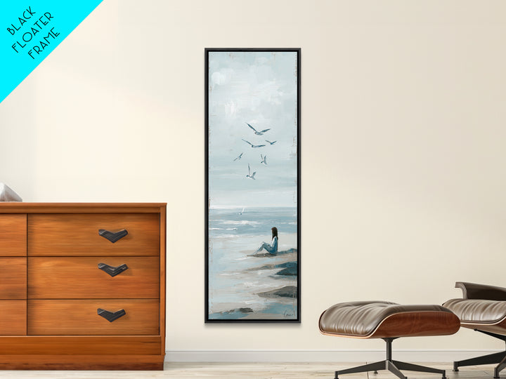 Sailor Tattoo Swallow and Anchor Canvas Print, Nautical Art, Beach Decor, Coastal Decor, Fine Art, Harbor, Statement Artwork, NAU-1x3-59