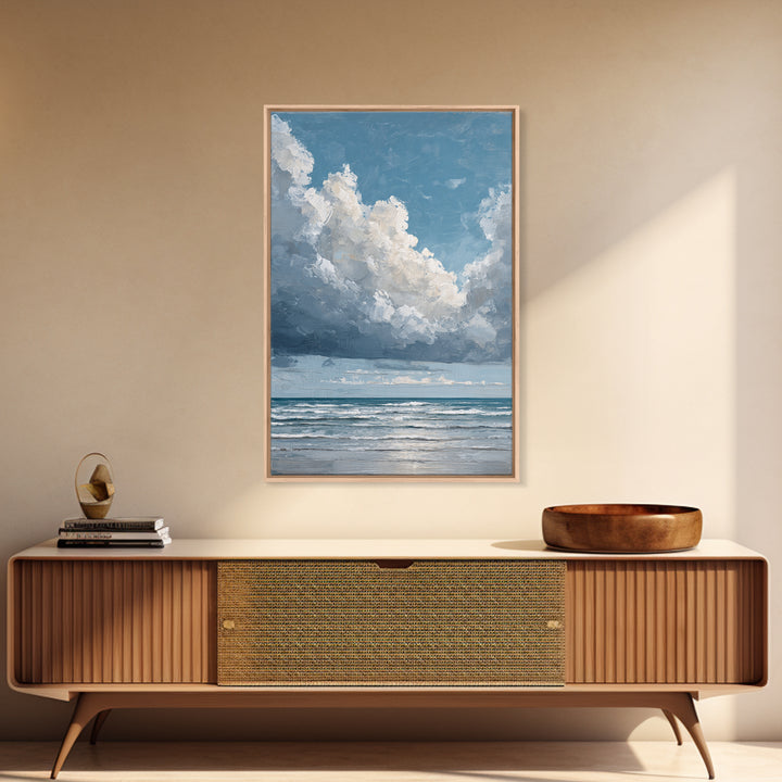 Stormy Cloudscape over Open Ocean Canvas Print, Nautical Art, Printable Wall Art, Coastal Decor, Fine Art, Harbor, Beach Decor, NAU-2x3-29