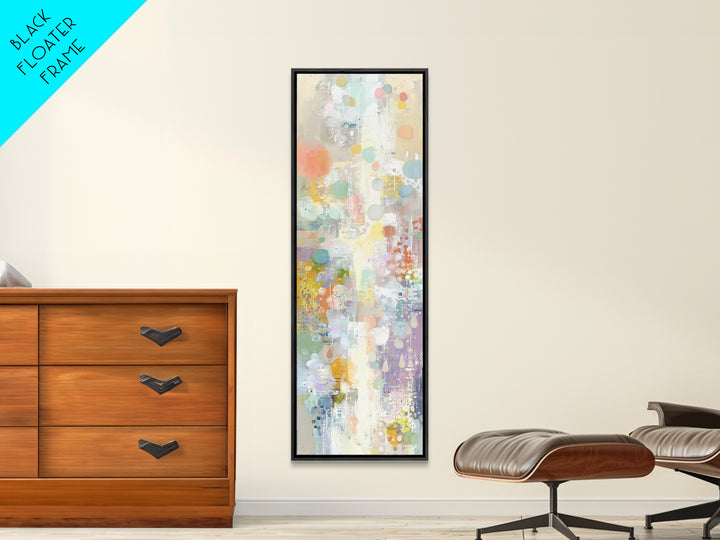 Cloud Rainbow and Raindrop Composition Canvas Print, Nursery Decor, Canvas, Fine Art, Nursery, Playroom Decor, Floral Wall Art, NDE-1x3-32