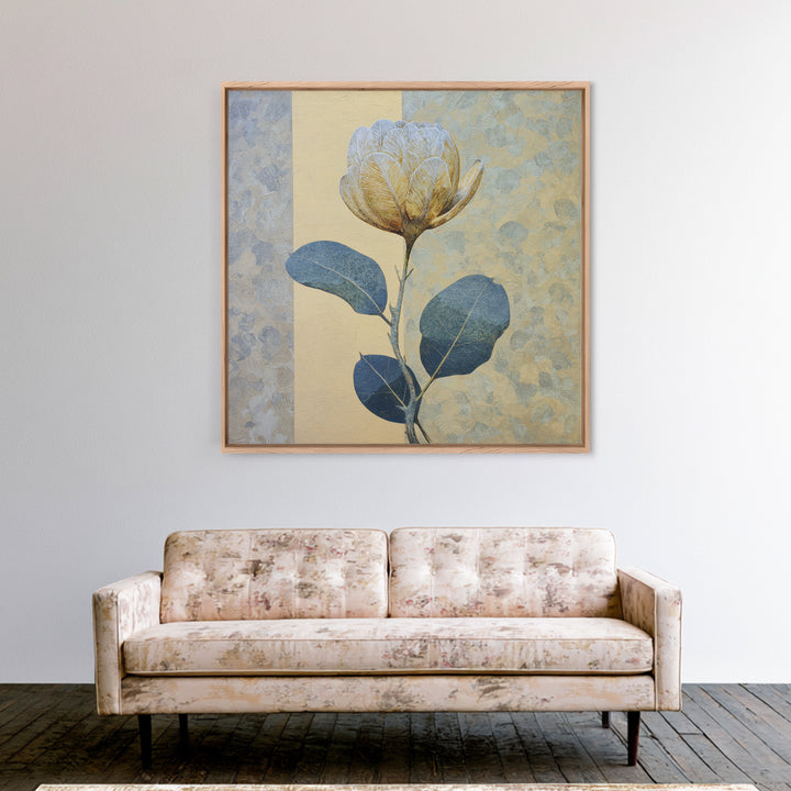 Modern Botanical Print Framed Canvas Print, Office Art, Trendy Wall Art, Office Decor, Fine Art, Focus, Minimalist Decor, OFF-1x1-100