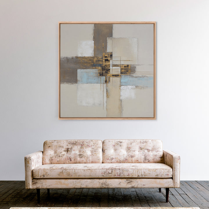 City Map Abstract Canvas Print, Office Art, Digital Art, Office Decor, Abstract Art, Focus, Ai Art, Printable Art, OFF-1x1-20