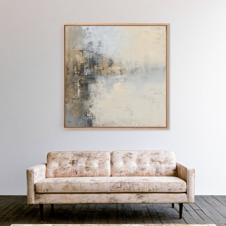 City Map Abstract Framed Canvas Print, Office Art, Digital Wall Art, Office Decor, Abstract Art, Focus, Dopamine Decor, OFF-1x1-44