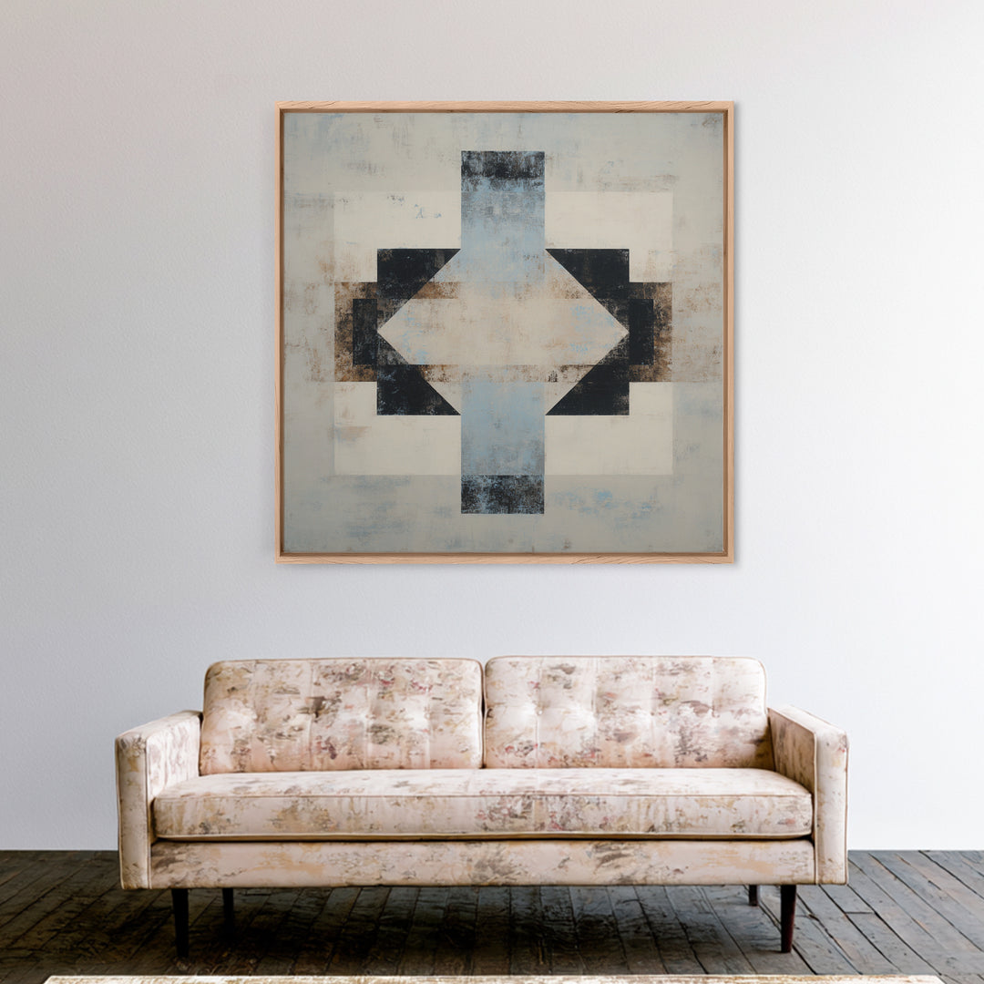 Subtle Motivational Symbol Using Arrows Without Text Framed Canvas Print, Office Art, Trendy Wall Art, Office Decor, Focus, OFF-1x1-63