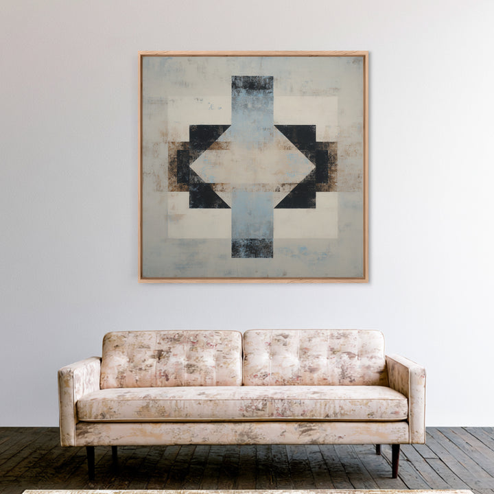 Subtle Motivational Symbol Using Arrows Without Text Framed Canvas Print, Office Art, Trendy Wall Art, Office Decor, Focus, OFF-1x1-63