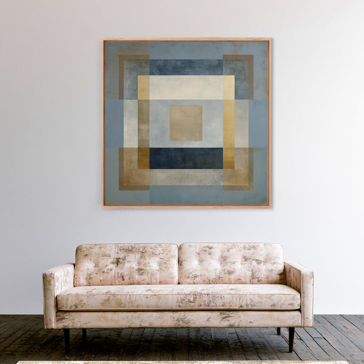 Clean Abstract Geometry Framed Canvas Print, Office Art, Art Print, Office Decor, Abstract Art, Focus, Printable, OFF-1x1-73