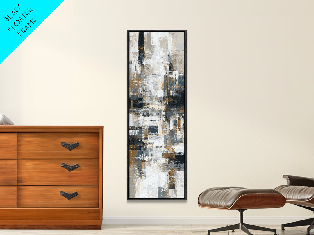City Map Abstract Canvas Print, Office Art, Textured Painting, Office Decor, Abstract Art, Focus, Printables, Digital Wall Art, OFF-1x3-32
