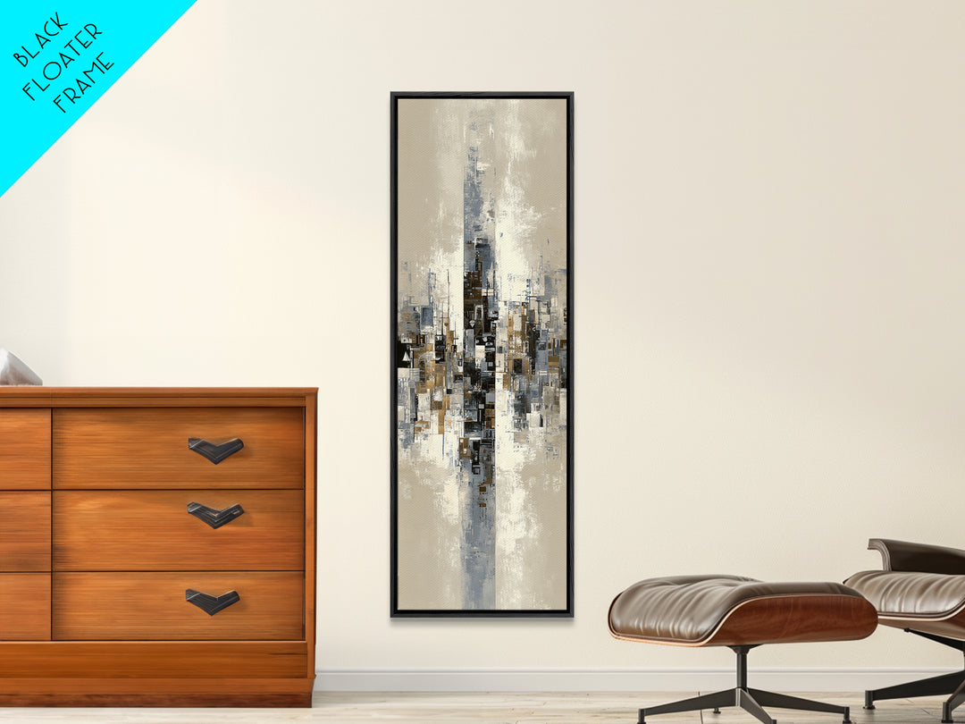 Abstract Light Beam Through Dark Shapes Canvas Print, Office Art, Wall Art, Office Decor, Abstract Art, Focus, Boho, Art Deco, OFF-1x3-35