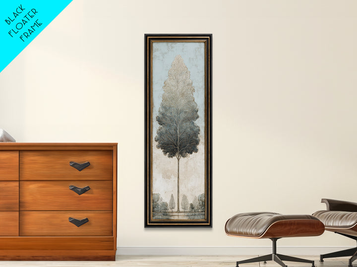 Ink Wash Tree Symbolizing Stability Framed Canvas Print, Office Art, Cubicle Decor, Office Decor, Fine Art, Focus, OFF-1x3-74