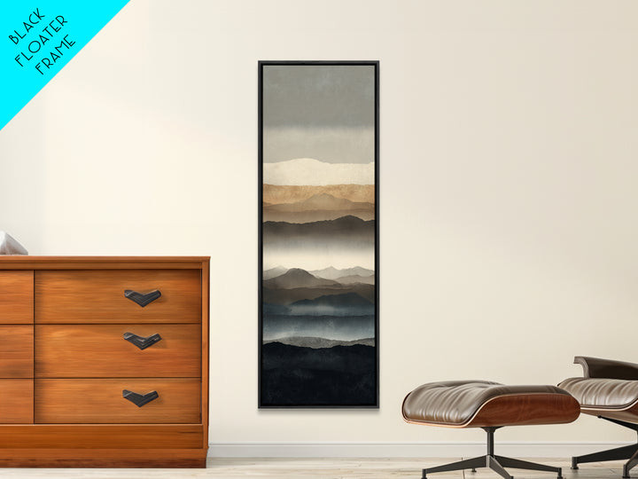 Minimal Mountain Sunrise for Focus Canvas Print, Office Art, Luxury Decor, Office Decor, Fine Art, Focus, Pet Portrait, OFF-1x3-86