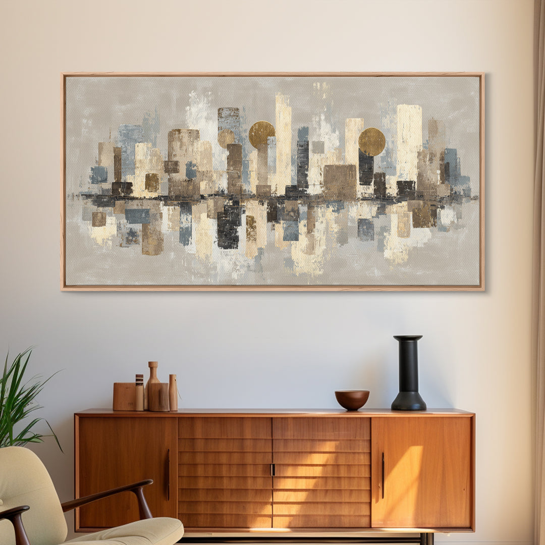 Large Neutral Texture Art for Professional Setting Canvas Print, Office Art, Contemporary Art, Office Decor, Fine Art, Focus, OFF-2x1-17
