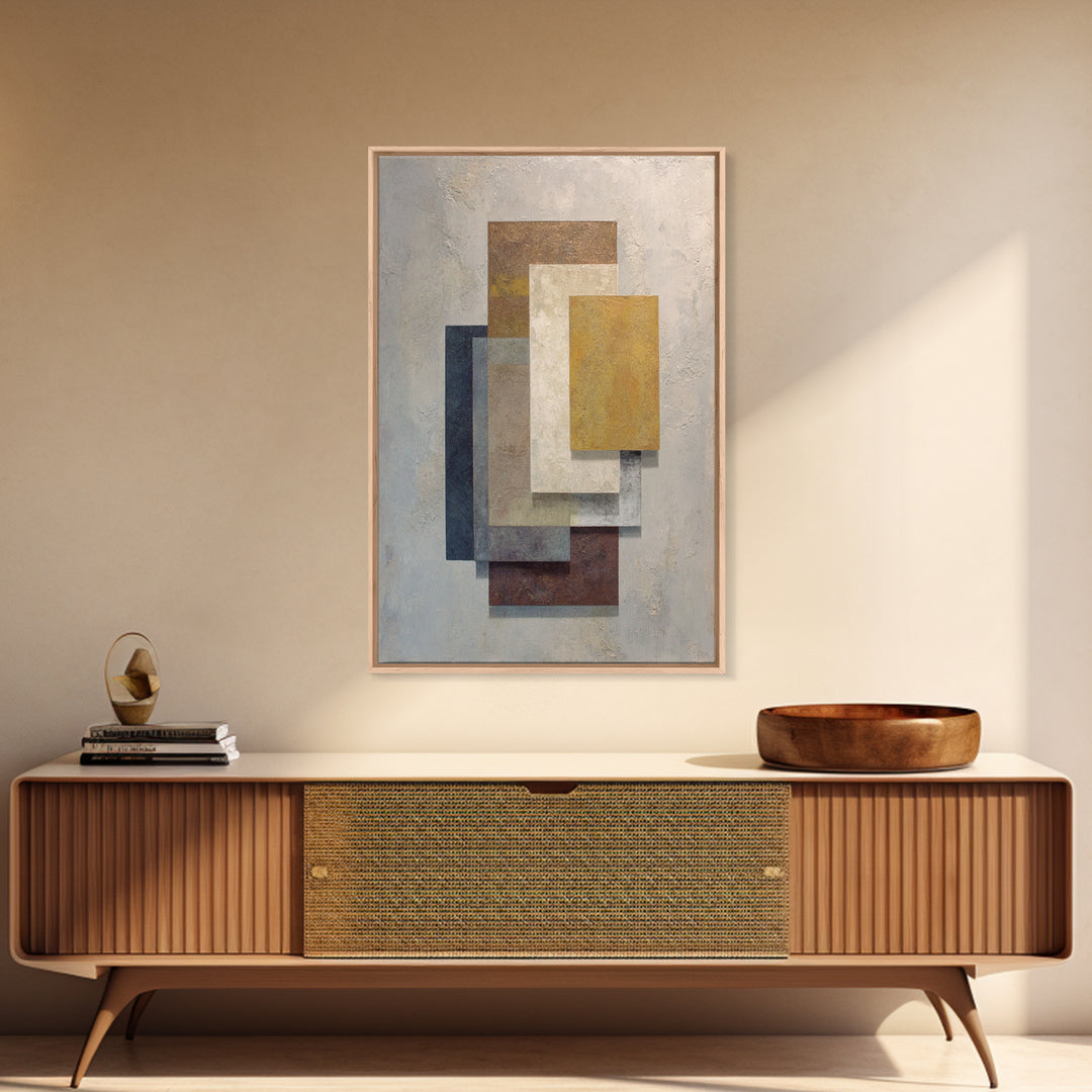 Balanced Stone Composition Framed Canvas Print, Office Art, Neutral Decor, Office Decor, Abstract Art, Focus, Wall Art, OFF-2x3-56