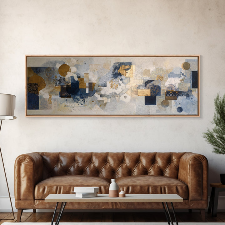 Clean Abstract Geometry Canvas Print, Office Art, Dopamine Decor, Office Decor, Abstract Art, Focus, Boho Decor, OFF-3x1-41