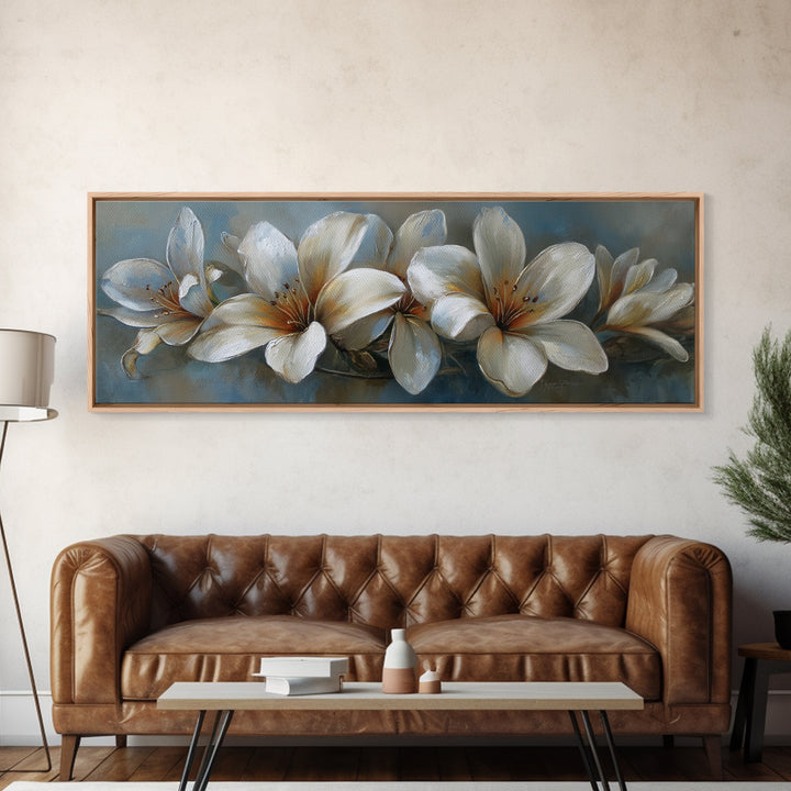 Desk Plant Botanical Closeup Canvas Print, Office Art, Office Decor, Watercolor Art, Focus, Canvas Wall Art, Abstract Art, OFF-3x1-80