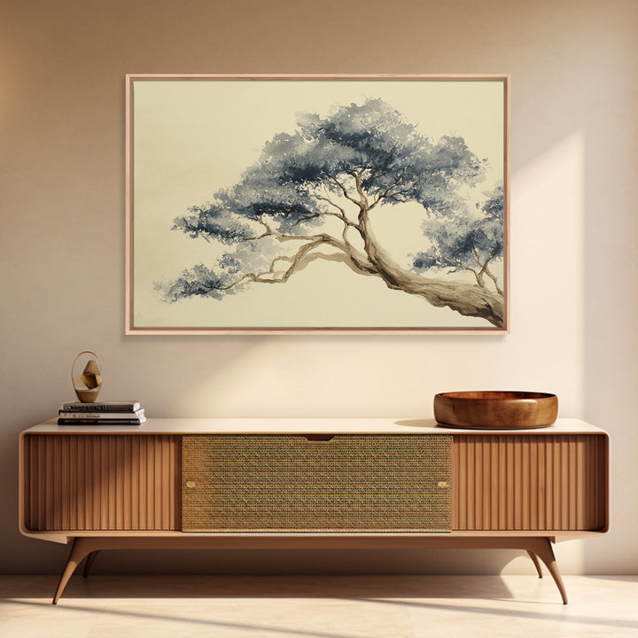 Ink Wash Tree Symbolizing Stability Framed Canvas Print, Office Art, Printable Art, Office Decor, Focus, Neutral Decor, OFF-3x2-90