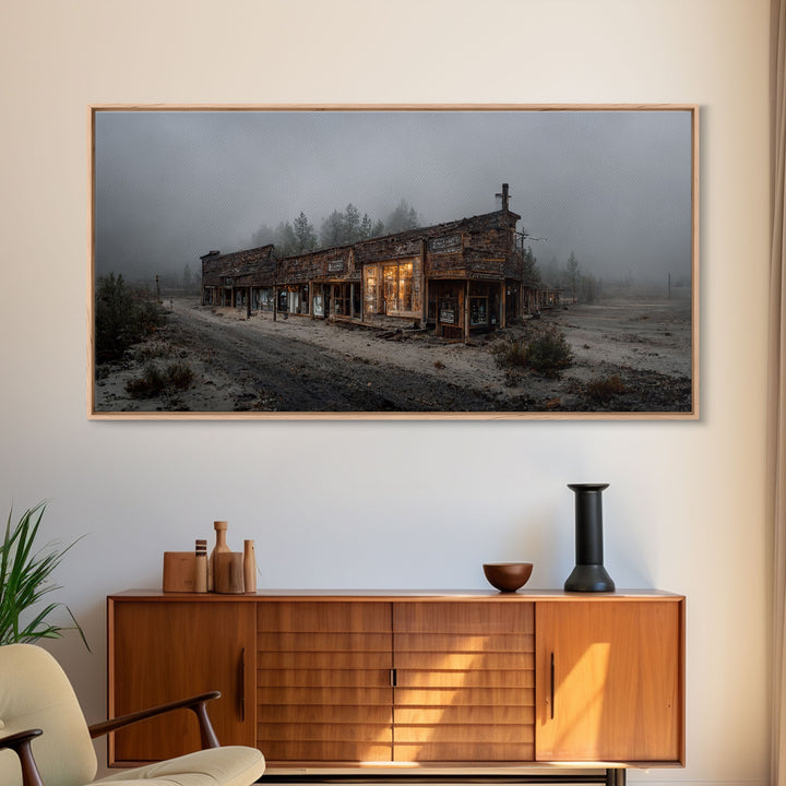 Rustic, Western theme canvas art, ghost town canvas print, wild west saloon art, man cave wall art, living room art, Cowboys