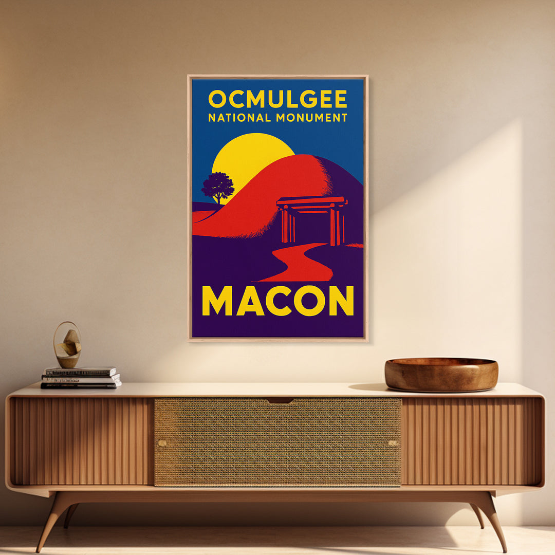 Macon Georgia Travel Poster, Canvas Print, High Contrast City Poster, Macon Poster Print, Travel Poster Art, Travel Wall Decor, Wall Art
