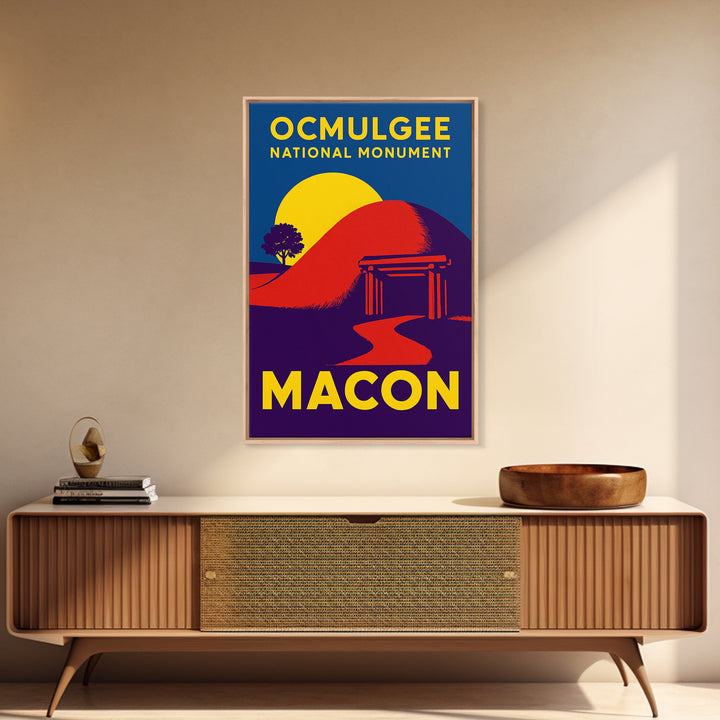 Macon Georgia Travel Poster, Canvas Print, High Contrast City Poster, Macon Poster Print, Travel Poster Art, Travel Wall Decor, Wall Art