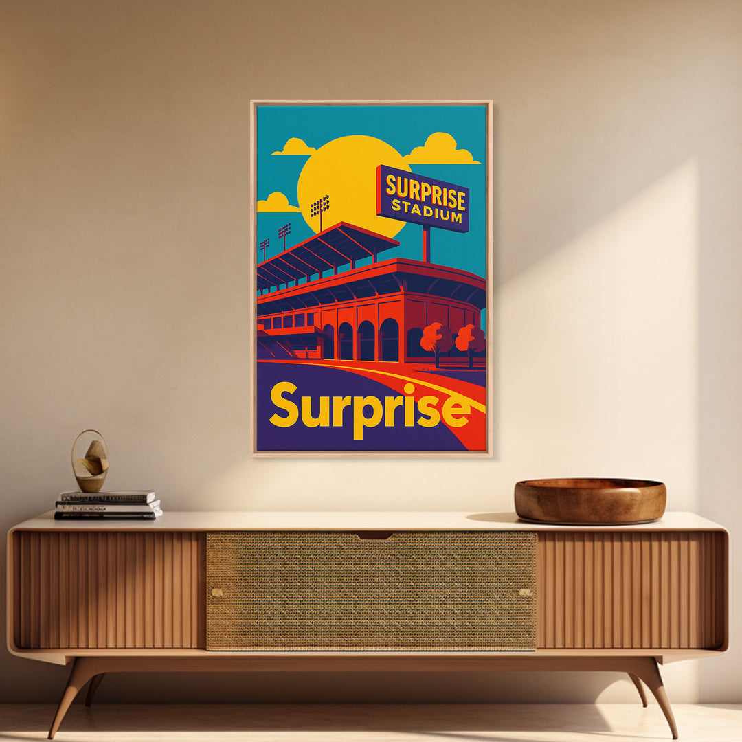 Surprise Arizona Travel Poster, Canvas Print, Colorful Graphic Wall Art, Surprise Travel Art, Wall Decor, Travel Wall Art, Landscape Art