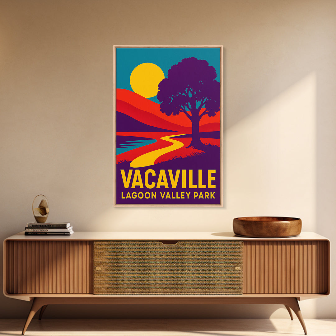 Vacaville Travel Poster, Framed Canvas Print, High Contrast City Poster, Vacaville Poster Print, City Travel Prints, Travel Poster Art