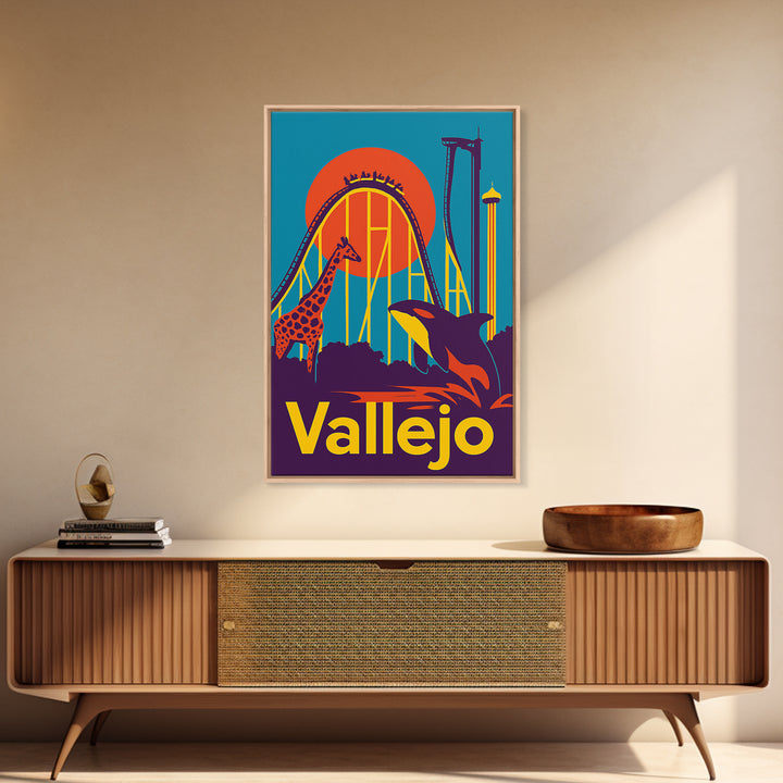 Vallejo Travel Poster, Canvas Print, High Contrast City Poster, Vallejo Travel Art, City Art Print, Travel Poster Set, Travel Art Print