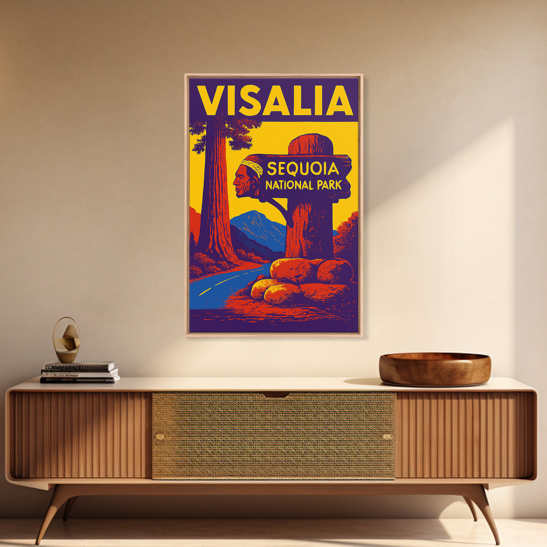 Visalia California Travel Poster, Canvas Print, High Contrast City Poster, Visalia Poster Print, Vintage City Art, Living Room Wall Art