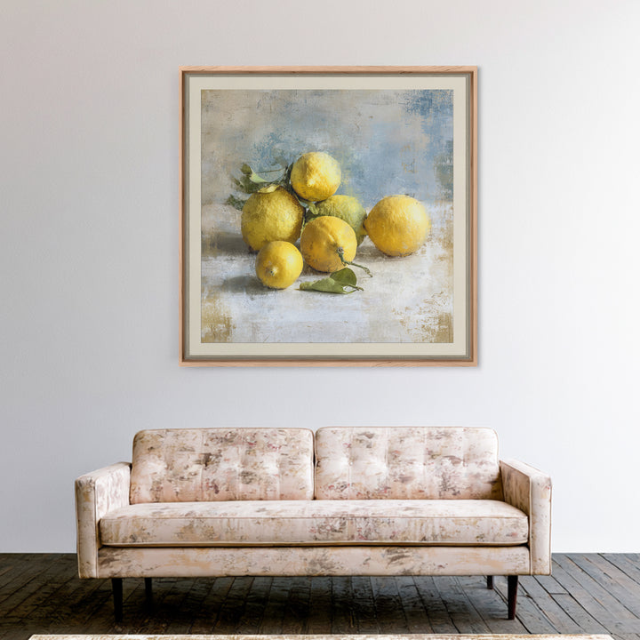 Outdoor Citrus Still Life Canvas Print, Patio Art, Rustic Decor, Patio Decor, Fine Art, Outdoor, Textured Painting, PAT-1x1-5