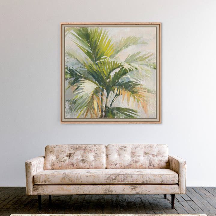 Tropical Palm Fronds Canvas Print, Patio Art, Wall Art, Patio Decor, Oil Painting, Outdoor, Outdoor Wall Decor, Floral Wall Art, PAT-1x1-97