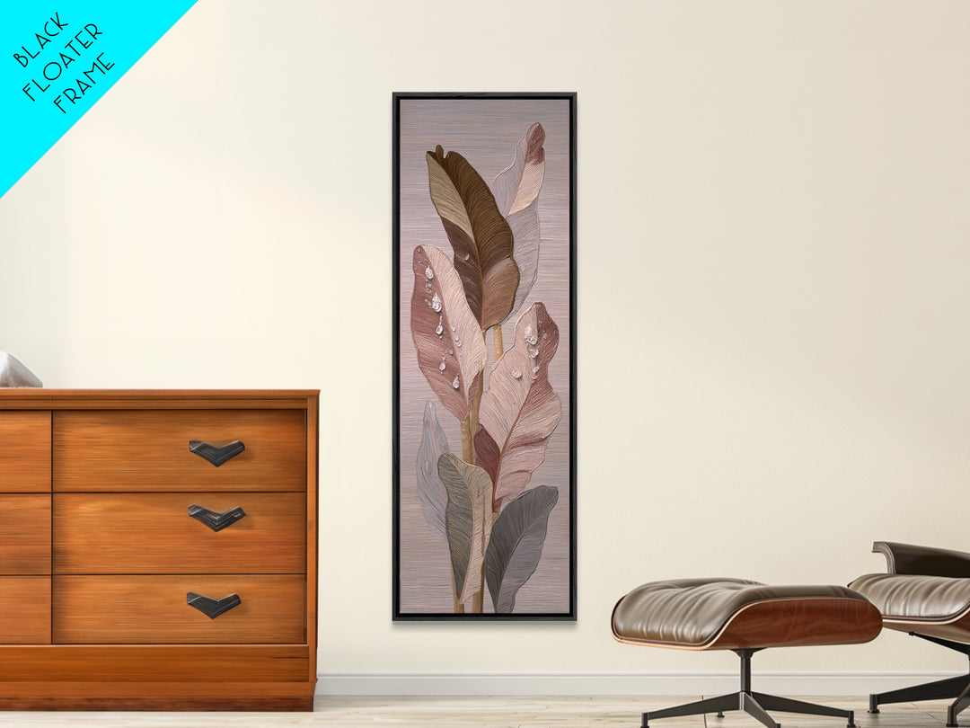 Banana Leaves with Rain Drop Details Canvas Print, Patio Art, Room Decor, Patio Decor, Fine Art, Outdoor, Garden Art, PAT-1x3-28