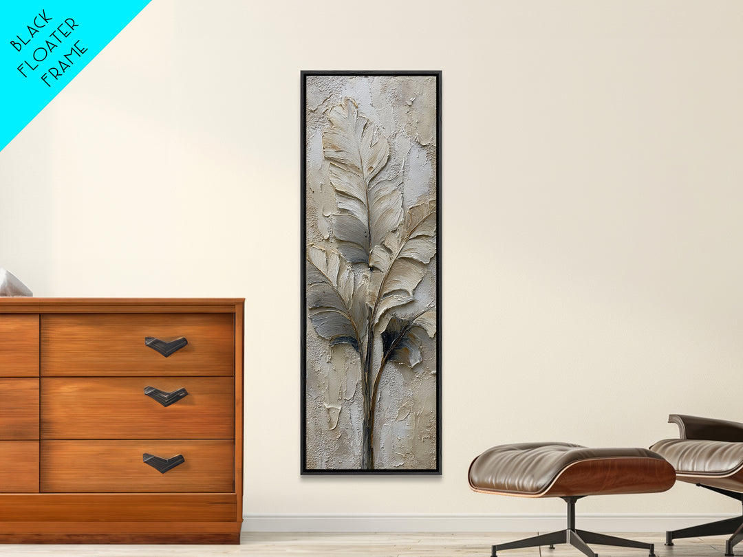 Banana Leaves with Rain Drop Details Framed Canvas Print, Patio Art, Fine Art Print, Patio Decor, Fine Art, Outdoor, Wall Decor, PAT-1x3-4