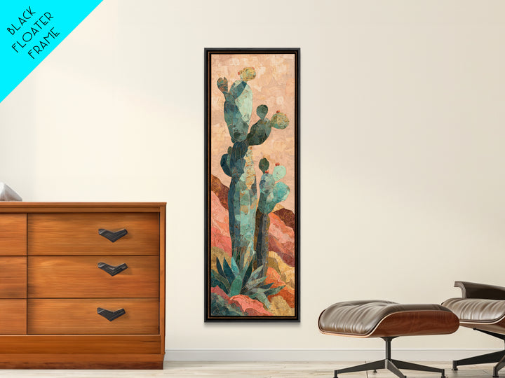 Cactus and Agave Canvas Print, Patio Art, Outdoor Decor, Patio Decor, Fine Art, Outdoor, Bar Art, Coastal Wall Decor, PAT-1x3-40