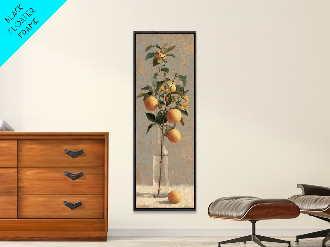 Outdoor Citrus Still Life Canvas Print, Patio Art, Patio Decor, Fine Art, Outdoor, Gallery Decor, Neutral Decor, Modern Decor, PAT-1x3-41