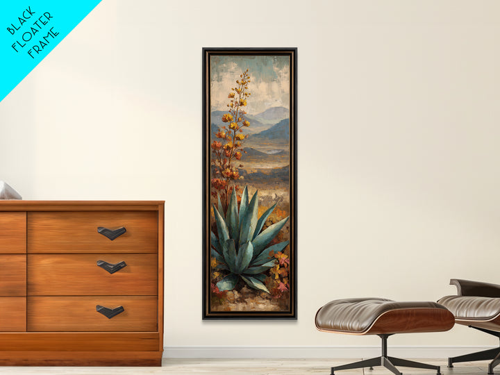 Desert Patio Agave and Bougainvillea Canvas Print, Patio Art, Family Wall Art, Patio Decor, Fine Art, Outdoor, Room Decor, PAT-1x3-5