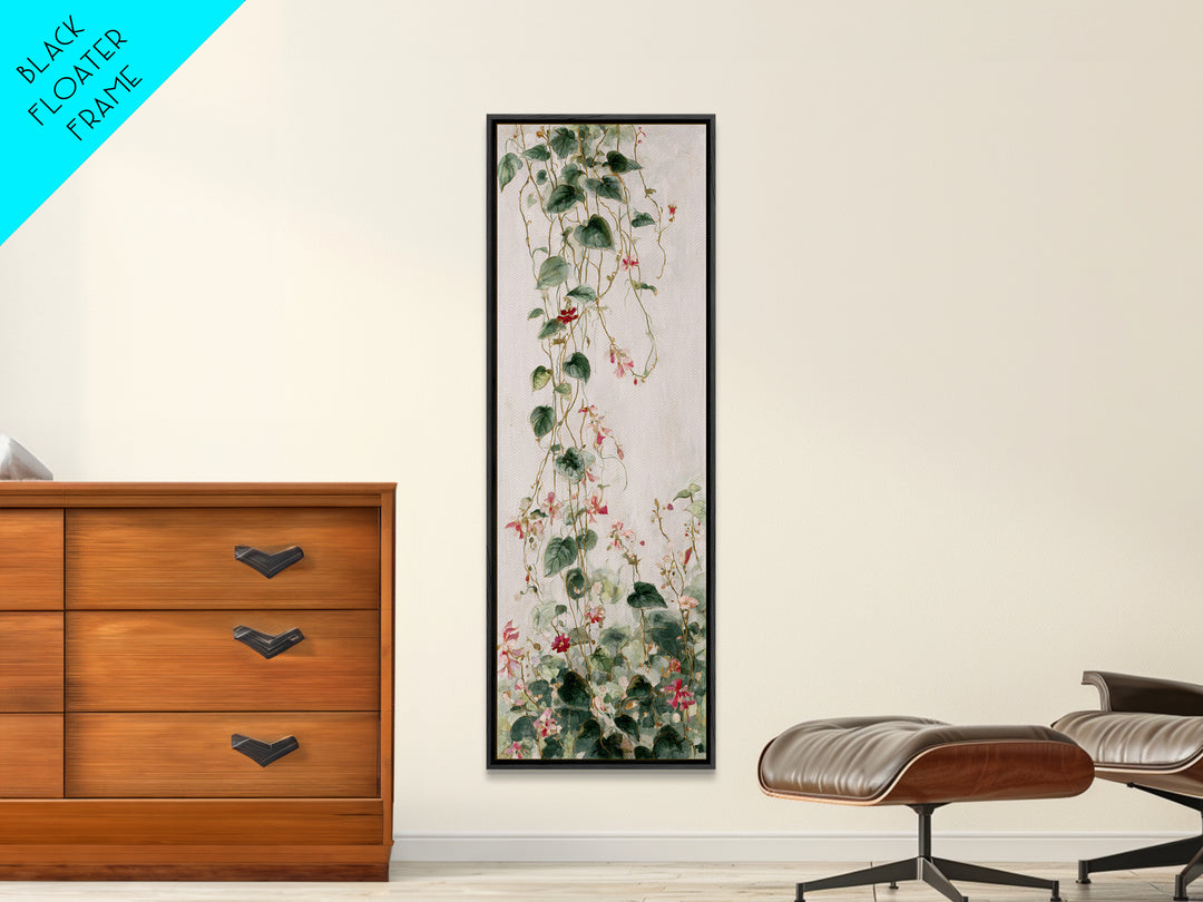 Sunset over Garden Flowers and Vines Canvas Print, Patio Art, Beach Art, Patio Decor, Fine Art, Outdoor, Neutral Decor, PAT-1x3-67