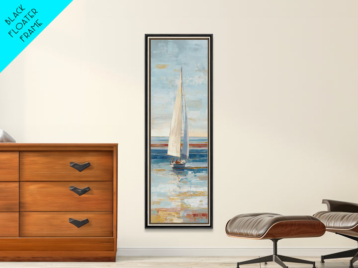 Sailboat on a Breezy Summer Horizon Canvas Print, Patio Art, Family Wall Art, Patio Decor, Fine Art, Outdoor, Room Decor, PAT-1x3-99