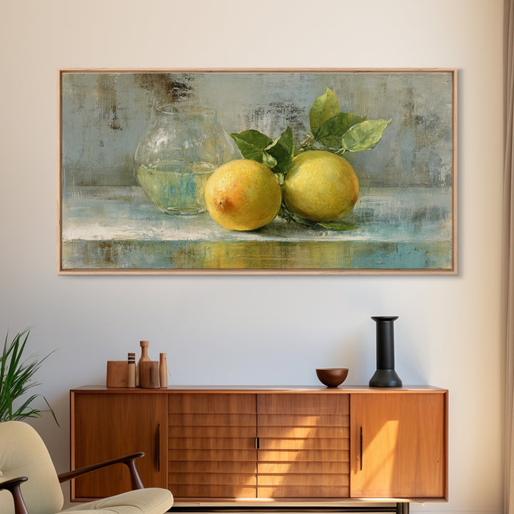 Outdoor Citrus Still Life Canvas Print, Patio Art, Garden Decor, Patio Decor, Fine Art, Outdoor, Beach Art, Beach House Decor, PAT-2x1-49