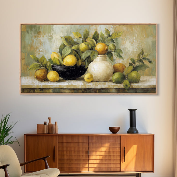 Outdoor Citrus Still Life Canvas Print, Patio Art, Garden Decor, Patio Decor, Fine Art, Outdoor, Beach Art, Beach House Decor, PAT-2x1-73