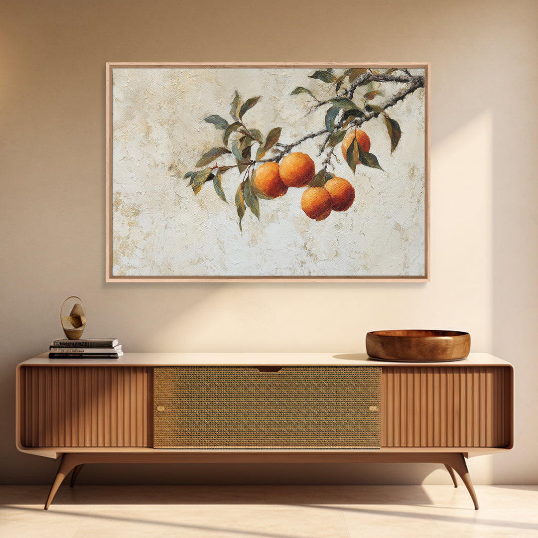 Orange Tree Branch Canvas Print, Patio Art, Western Decor, Patio Decor, Fine Art, Outdoor, Floral Art, Lake House Decor, PAT-3x2-26