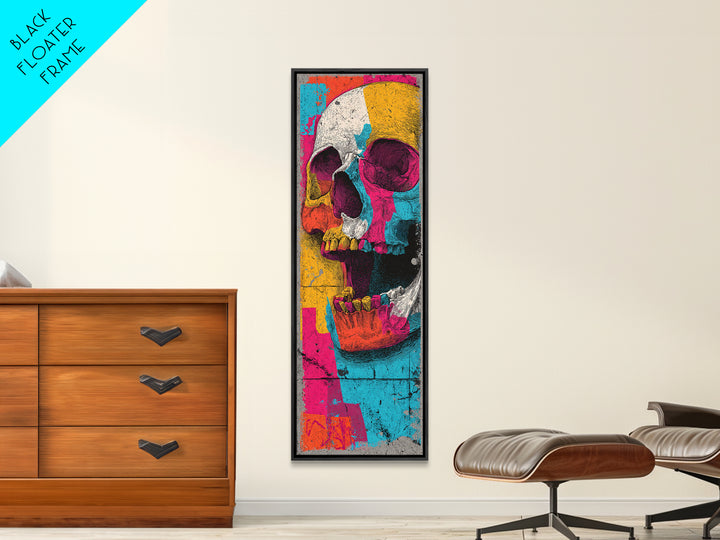 Pop Art Skull Canvas Print, Pop Art, Wall Art, Living Room Decor, Fine Art, Pop, Original Art, Canvas Wall Art, Abstract Art, POP-1x3-35