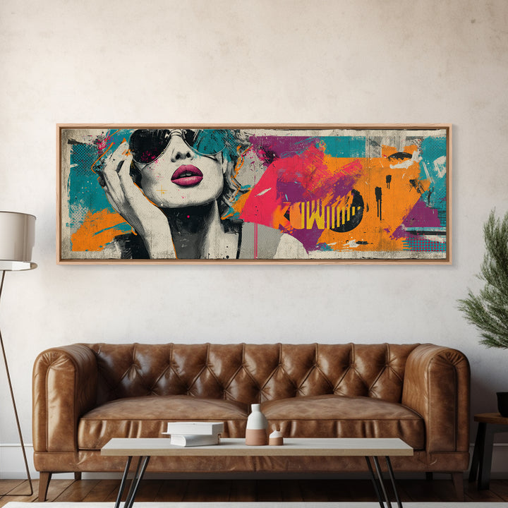 Shopping Bag Fashion Graphic Without Brands Canvas Print, Pop Art, Mexican Art, Living Room Decor, Fine Art, Pop, Neutral Decor, POP-3x1-16