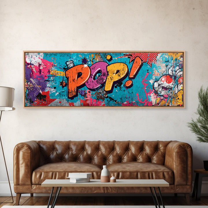 Retro Soda Bottle Framed Canvas Print, Pop Art, Pet Portrait, Living Room Decor, Fine Art, Pop, Modern Art, Food Art, POP-3x1-67