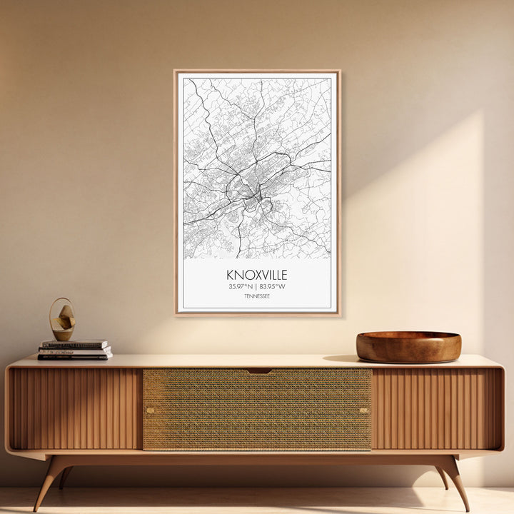 Knoxville Street Map, Tennessee Map, City Map Art, Modern Wall Art, Wall Art, Canvas Print, Travel Art, Aviation Gifts, Wall Art For Bedroom