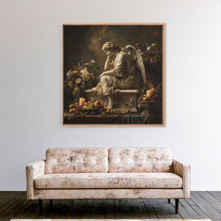 Classical Angel Study Canvas Print, Renaissanceinspired Art, Medieval Decor, Living Room Decor, Classic, Elegant Home Decor, REN-1x1-26
