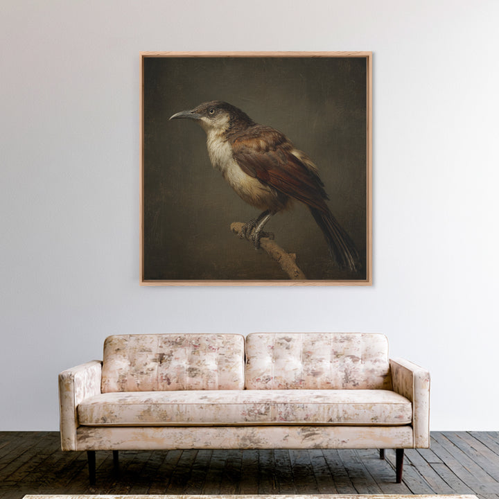 Old Master Bird Study Canvas Print, Renaissanceinspired Art, Floral Painting, Living Room Decor, Fine Art, Classic, Art Print, REN-1x1-95