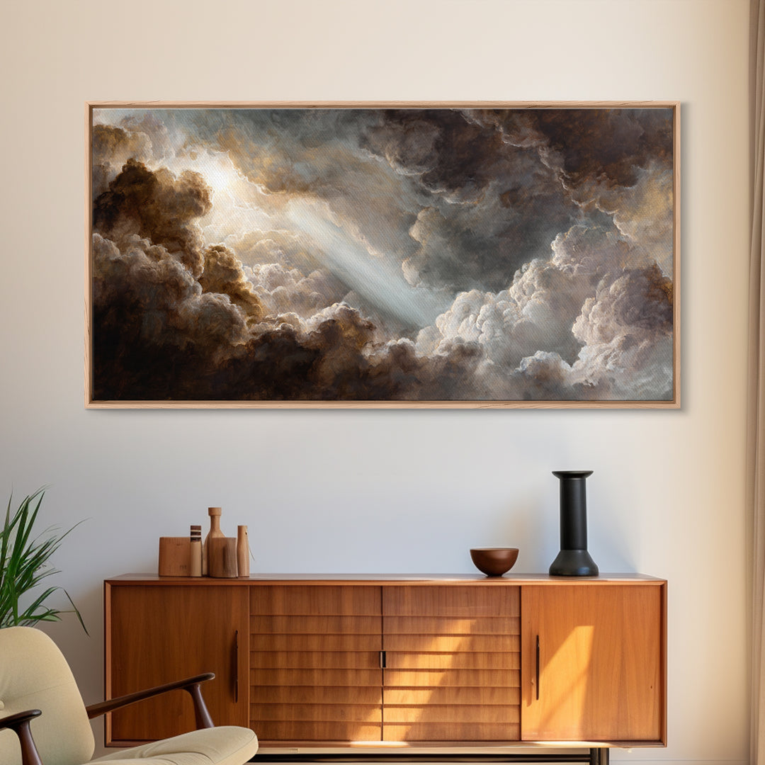 Fresco Celestial Ceiling Composition Canvas Print, Renaissanceinspired Art, Unique Wall Decor, Living Room Decor, Classic, REN-2x1-11