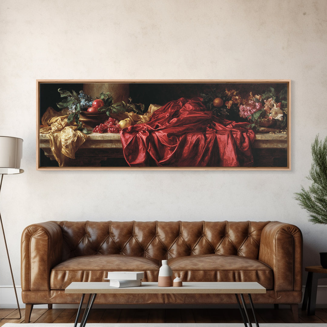 Dramatic Drapery Study Canvas Print, Renaissanceinspired Art, Living Room Art, Living Room Decor, Classic, Classic Art, REN-3x1-16