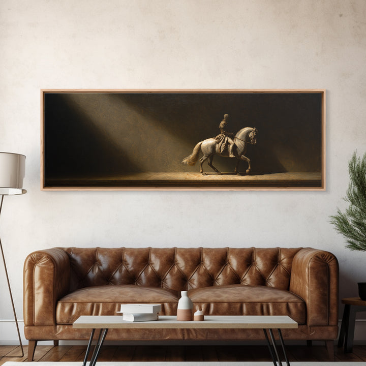Classical Horse and Rider Canvas Print, Renaissanceinspired Art, Printable Art, Living Room Decor, Abstract Art, Classic, REN-3x1-49