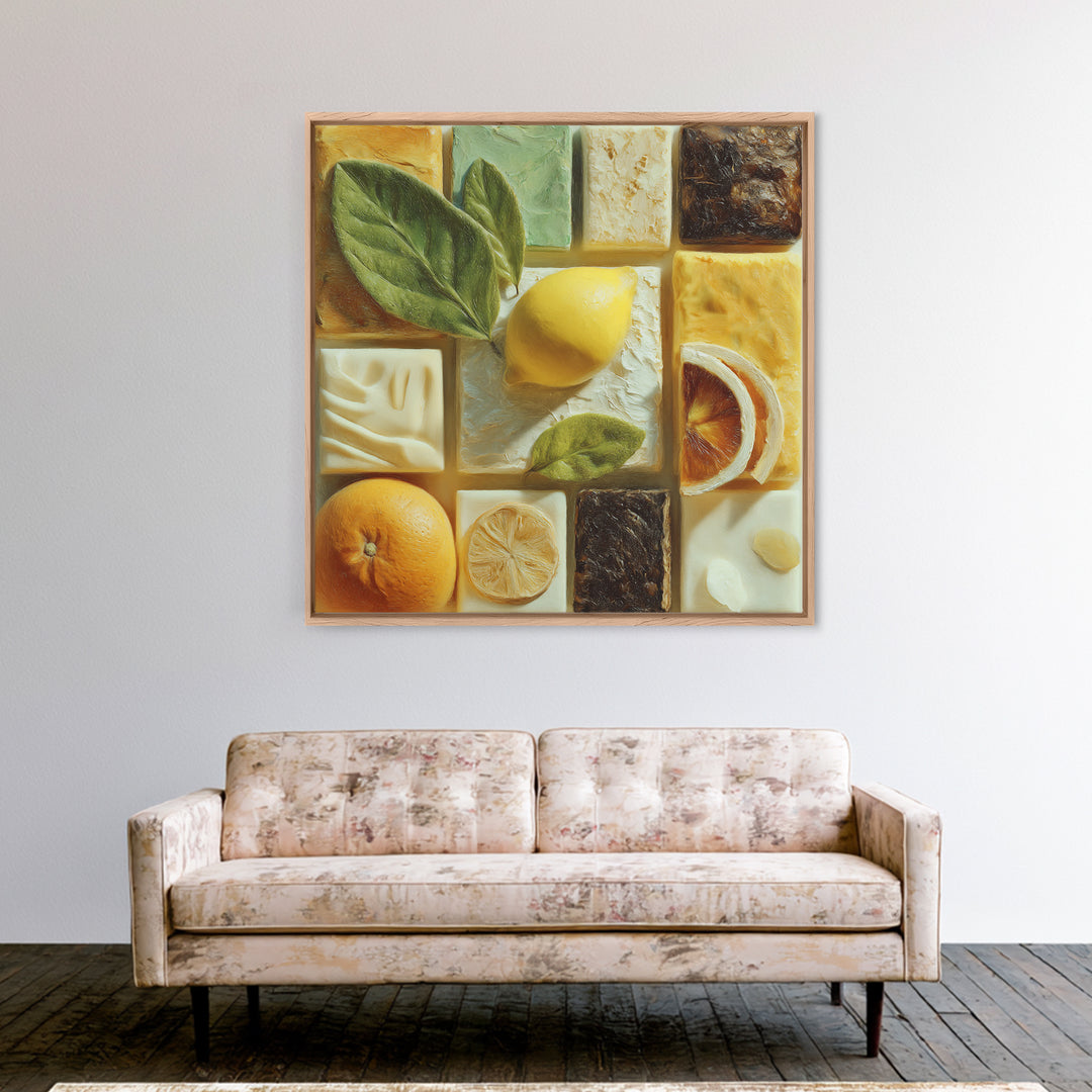Cocktail and Citrus Bar Composition Canvas Print, Restaurant Art, Gallery Decor, Restaurant Decor, Fine Art, Bistro, Wall Art, RES-1x1-59
